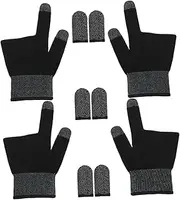 CORHAD Elastic Fit Gaming Gloves for Mobile Pool 2 Pairs Anti-Sweat Smooth Touch Control