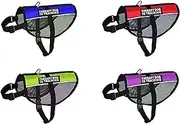 Therapy Dog mesh Vest Harness Cool Comfort Nylon Purchase Comes with 2 Reflective Therapy Dog in Training Patches. Please Measure Your Dog Before Ordering. Purple Medium 11-14"