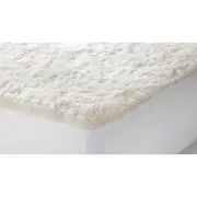Jason Queen Bed Reversible Fitted Underlays Australian Wool 300GSM 152x203cm WHT