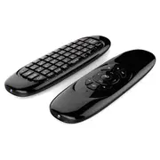 C120 6-Axis Gyro 2.4G Mini Wireless Air Mouse QWERTY Keyboard for Android/Windows/Mac OS/Linux Systems - Black
