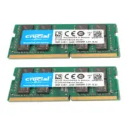 CRUCIAL DDR4 16GB 2x 3200 PC4-25600 Laptop SODIMM Non-ECC 260-Pin Memory-