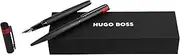 Hugo Boss Loop Diamond Gun Ballpoint Pen & Rollerball Pen Set - Black - 200 x 62 x 34mm - HPBP367A