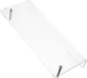 KALLORY Transparent Acrylic Wall Book Holder Easy Install Floating Bookshelf for Home Office Clear Magazine Rack for Books Photos Decor Versatile Wall Mounted Display