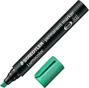 Staedtler Lumocolor Permanent Marker, 2-5 mm Chisel Tip, Green (Pack of 10)