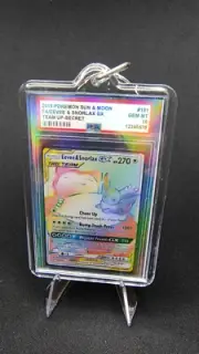 (2019) Pokemon Keychain - Eevee & Snorlax GX (Secret) - SM - Team Up (SM9)