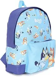 [Bluey] Official & Bingo Childrens Backpack, Kids Backpack, Schoolbag, Rucksack Blue, Blue