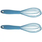 2x Avanti 26cm Silicone Whisk Egg Beater Home/Kitchen Cooking Baking Utensil BLU