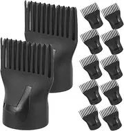 15pcs Hair Styling Tips Car Portable Hair Straightener Electric Thermal Brush Hair Brush Hair Dryer Travel Attachment Hair Shampoo Hair Blower Hairdryer Holder Nozzle Plastic Black