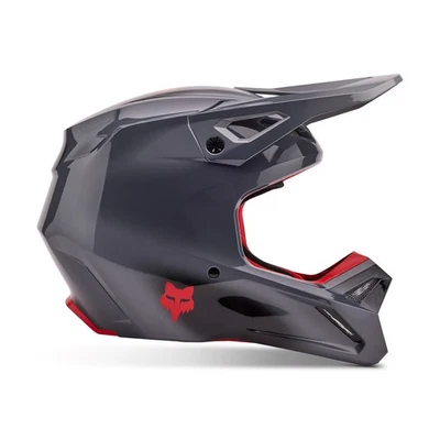 Fox Racing V1 Interfere Helmet (Grey/Red) 32044-037
