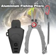 Aluminium Fishing Pliers with Sheath Hook Remover Braid Line Cutter Split Ring