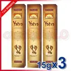 SATYA INCENSE Sticks YATRA INCENSE Meditation Aroma Fragrance - 3 x 15G