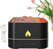 Flame Oil Diffuser Humidifier | Cool Mist Scent Volcano Diffuser Night Light,7 Colors Flame Fire Humidifier, Desk Aroma Noiseless with 3-Speed Timing for Table