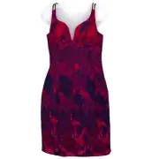 Aidan Mattox Dress Womens Size 8 Spaghetti Strap Jacquard Mini Cocktail Dress