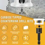 Countersink Drill Bit Kit with Adjustable Depth Stop Aluminium Alloy tyJlF