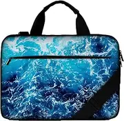 [icolor] Canvas Laptop Shoulder Messenger Bags Office Briefcase Computer PC Notebook Tablet Handle Cases Carrying Sleeve Cover Holder