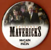 2008 John McCain & Sarah Palin 3" / "Original Mavericks" Campaign Button(Pin 11)