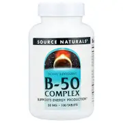 Source Naturals, B-50 Complex, 50 mg, 100 Tablets