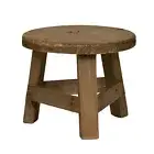 Wood Plant Stand 7" Round Wooden Planter Stand Wooden Plant Stool