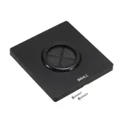 Grommet Wall Plate PC Wall Panel with 1.5 Inch Rubber Cable Through Black