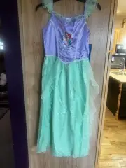 NWT Disney Store Ariel Deluxe Nightgown Costume 11/12 Girls Flounder