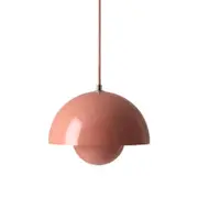 Bedroom Pendant Hanging Light Bud Pendant Light with Warm Light Bulb for Dining Room Bedroom Lights Pink