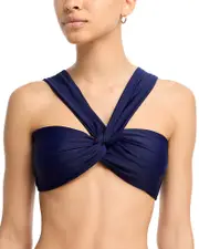 Milly Olivia Draped Bandeau Bikini Top
