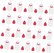 Ciieeo 50pcs Plastic Dropper Bottles with Caps Refillable Squeeze Containers for Hair Oil Ink and Essential Oils Leakproof Design for Travel and Home Use