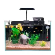 3.4-Gallon Ultra-Clear Low-Iron Betta Fish Tank Kit with Waterfall Filter, Fu...