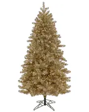 National Tree Company 7.5Ft Pre-Lit Christmas Platinum Metallic Tree