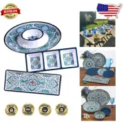 Colorful 3-Piece Chip, Dip & Relish Melamine Set for Effortless Entertaining