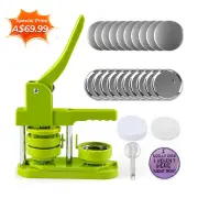 [Father's Day Special]Button Maker Machine 58mm with Free 110pcs Button Supplies - No Need to Install Pin Maker