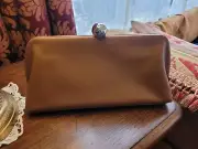 OROTON 'NOVA' CLUTCH BAG IN BRANDY. NWTS. RRP $369.00.