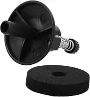 Abaodam 1 Set Drum Pad with Cymbal Support Holder Durable Plastic Base and Felt Pads for Jazz Drum Kits Lightweight Stand Accessories for Performances and Practice Sessions