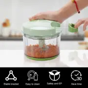 Manual Food Chopper 1L Large Capacity Vegetable Hand Processor Onion lexmi