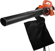 26CC Gas Leaf Blower Cordless, Leaf Vacuum with Bag, 424CFM 2-Stroke 3 in 1 Handheld Gas Leaf Mulcher, Gas Blower for Sweeping Leaves, Snow & Dust (Orange)