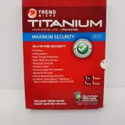 Trend Micro Titanium Maximum Security 2012 Software Program New 1 PC/1 Year