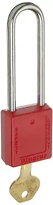 Master Lock 410kaltred Keyed-Alike Safety Lockout Padlock Lot of 4