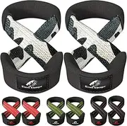 Trend Changer Figure 8 Lifting Strap Padded Deadlift Straps Heavy Duty Weight Lifting Straps Strongman Axle Bar Straps Weightlifting Wrist Wraps