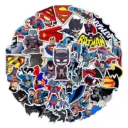 Batman and Superman Themed Set of 45 Assorted Stickers Decal Set