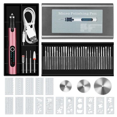 Engraving Pen with 37 Bits, USB Rechargeable Cordless Engraving Machine7121