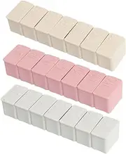 FOMIYES 2sets Push Pill Box Travel Pill Organizer Portable Case Travel Week Compartments Storage Weekly Long Medicine Seven Weekly Daily Tablet Compartment Plastic Pp White 3pcs*2