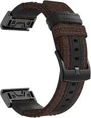 [ISOUDE] 26 22mm Sport Canvas Watchband Wrist Strap For Garmin Fenix 6X 6 Pro 5X 5 Plus 3HR 935 945 Smartwatch Wristband Bracelet Correa