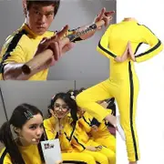 Unbrand Unisex adult kids bruce lee jeet kune do chinese kung fu jumpsuit cosplay costume zentai suit 100