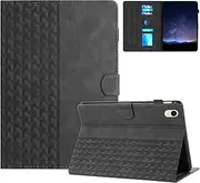 Case for Samsung Galaxy Tab S9 FE 5G 10.9 inch/ S9 11 inch 2023 Tablet Premium PU Leather with Magnetic Clasp and Card Holder, Shockproof Multi-Angle Adjustable Bracket Auto Wake and Sleep Case, Black
