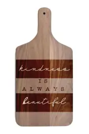 Creative Products Kindess is Always Beautiful 8 x 17 Walnut Paddle Cutting Board