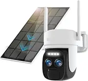 Security Cameras Outdoor Solar,2K Battery Powered Outdoor Cameras, PIR Motion Detection,2-Way Talk, IP66 Waterproof(QG5)