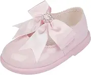 [Earlydays Baypods] Baypods, H035 with Large Bow, First Walker Baby Shoes Made in The Softest Faux Leather, Made in England