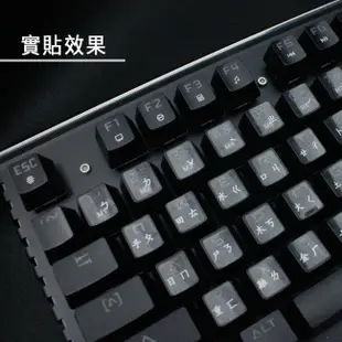 FANTECH 電競鍵盤專用中文輸入法貼紙 透明注音貼紙(PQ031)