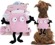 Make Backpack for Small Dogs, Dog Harness Backpack, Portable Harness for Dog Vest Bag - Drite Vest Harness for Walking and Training, Adjustable Harness