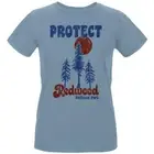 National Park Retro 70s Landscape Protect Redwood Womens Organic T Shirt